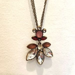 Loft Rhinestone Pendant Necklace